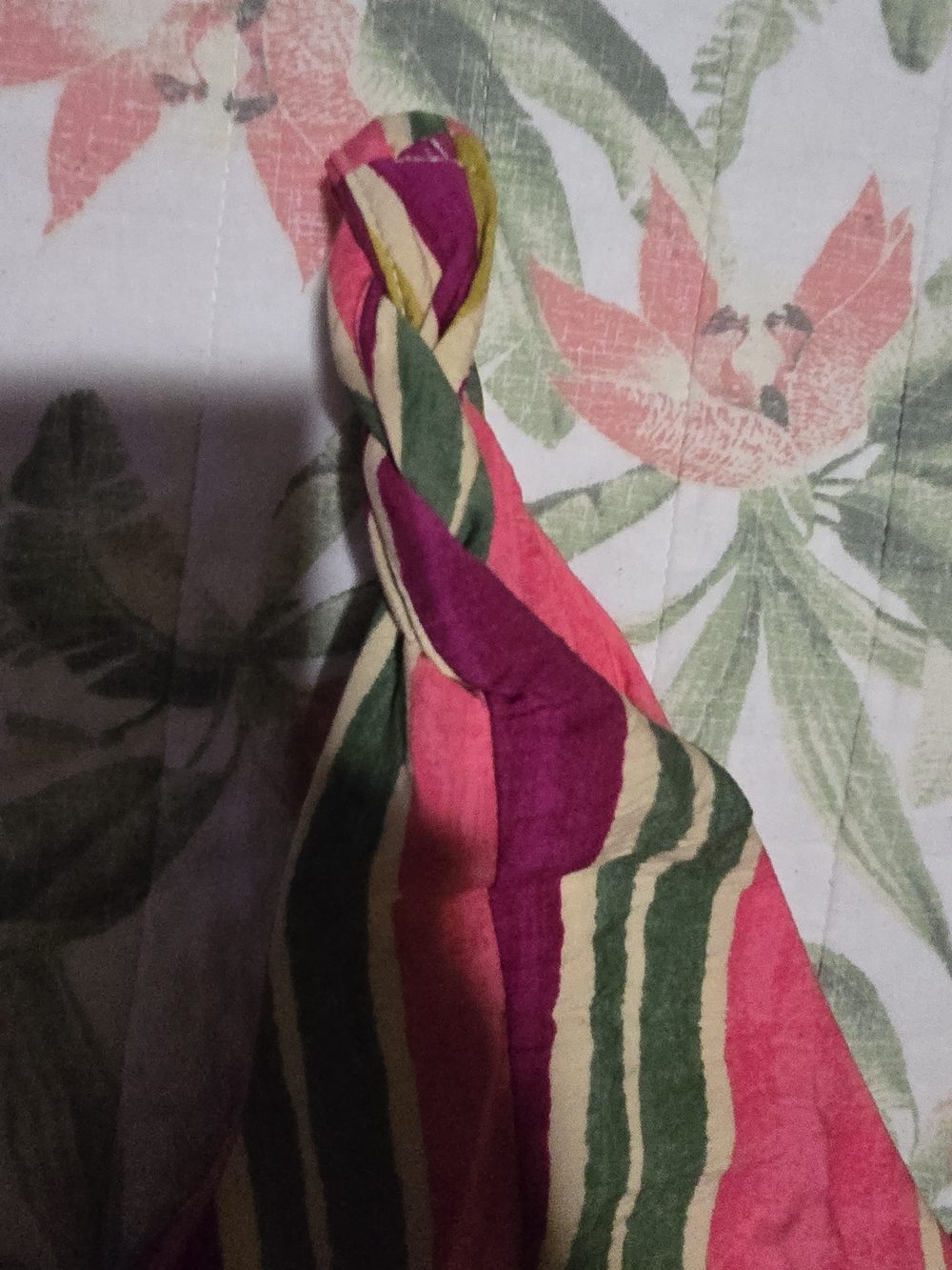 Taylor Pink, Green & Yellow Striped Tiered Maxi Dress with Waist Tie - Picture 6 of 12